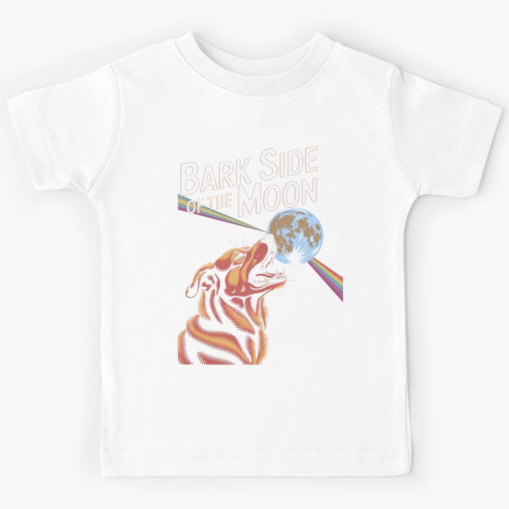 Bark Side of the Moon - Retro Dog Art Kids T-Shirt 130