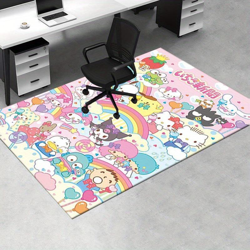 1pc Sanrio Melody Mermaid Printed Office Carpet Rectangle Rug Under The Table,Perfect Room Decor for Living Room, Bedroom, Kitchen, Non-slip Floor Mat