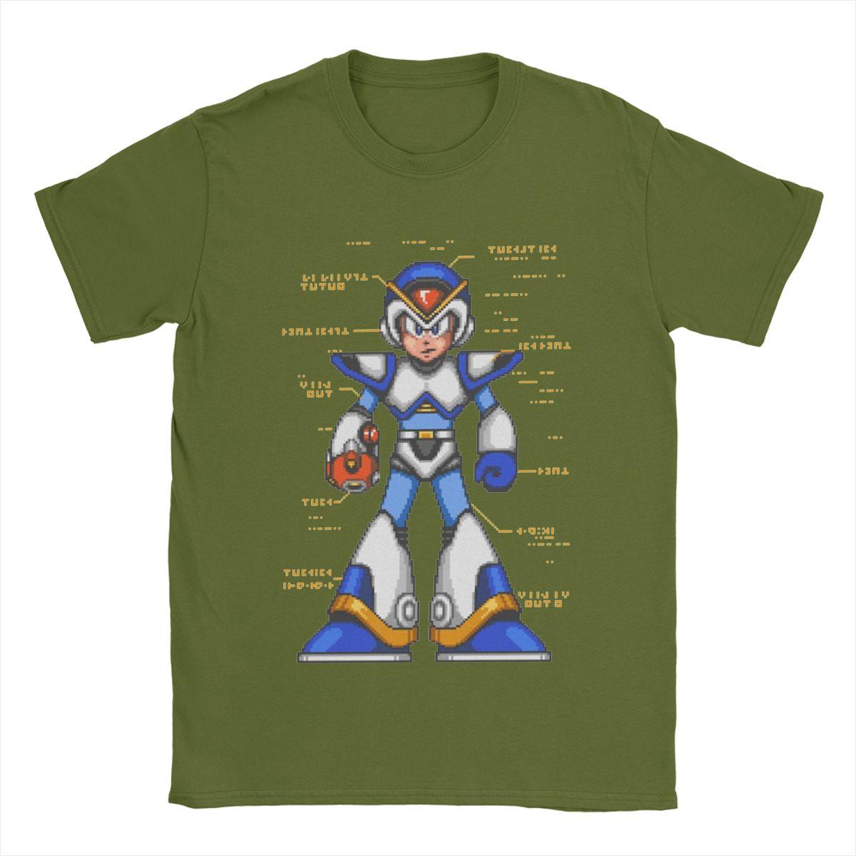 

Megaman X Full Armor T-Shirts Men Fashion 100% Cotton Tee Shirt Round Neck Short Sleeve T Shirts Plus Size Clothes 4XL
