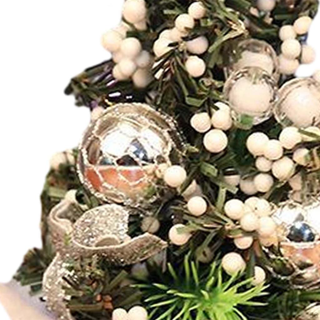Desktop Christmas Tree with Base, Mini Artificial Decoration, Craft Miniature