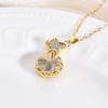 18k Gold Plated Copper Zircon Necklace: Fashionable, Non-Fading, Lightweight Clavicle Chain Jewelry