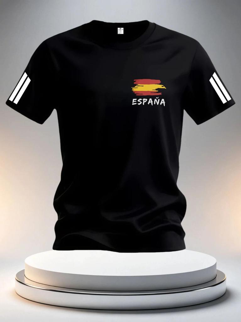 2026 Zomer Spanje Voetbalshirts voor Mannen Klassieke God Spanje Korte Mouw T-shirts Casual Ronde Hals Sportstijl T-shirt Mannen Kleding