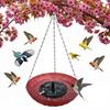 Solar Powered Birdbath with Water Pump Wildlife Feeder Hanging Solar Bird Bath Fountain for Outdoors Garden Patio Decor