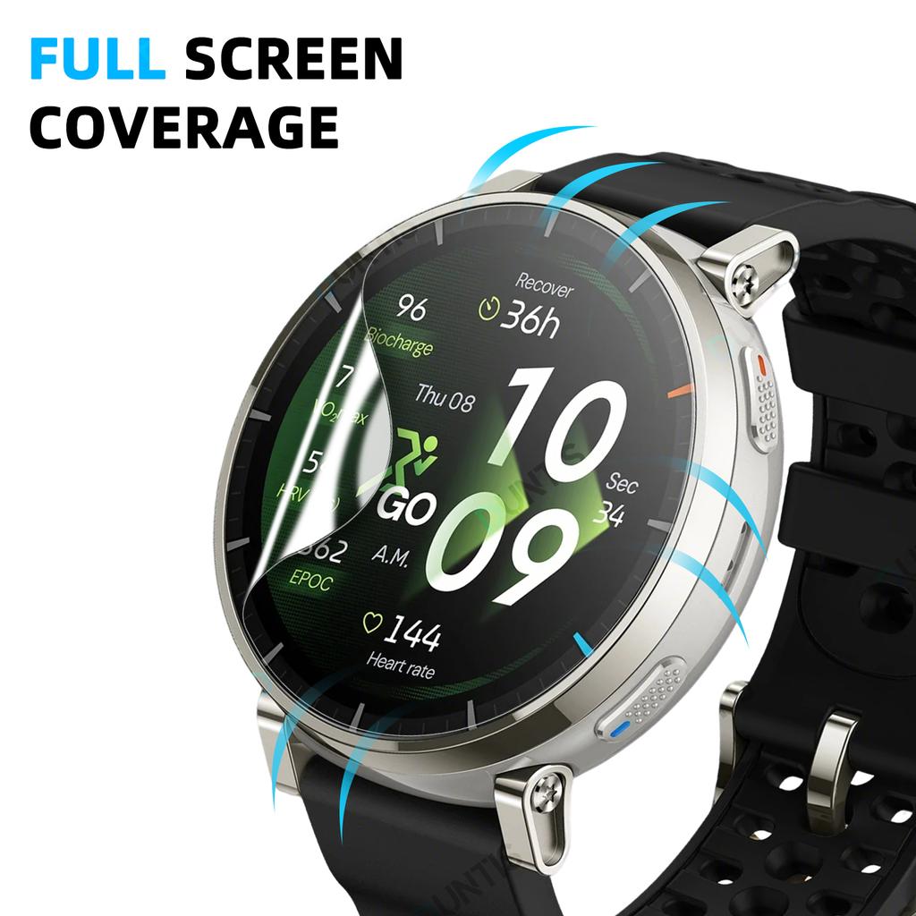 Folia ochronna na ekran do Amazfit Active 3 Premium Anti-scratch Hydrożelowa HD Clear Pełne pokrycie Miękka folia ochronna Akcesoria