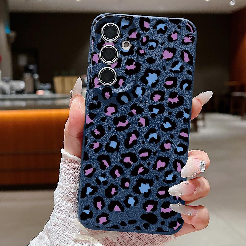 Leopard Print Case For Samsung A18 A57 A37 A17 A56 A36 A26 A16 A55 A35 A25 A15 A54 S21 FE S22 S23 S24 Plus S25 S26 Ultra Silicone Cover