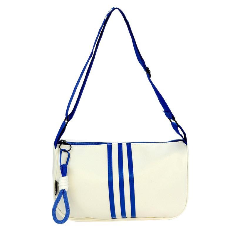 Large Capacity Oxford Cloth Shoulder Bag Women's New Fashion Striped Travel Bag Niche Fashion Messenger Bag