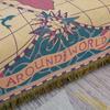 Fourseason Suitable Thickened Doublesided Countryside Sofa Cushion Map Sofa Cover Camping Blanket