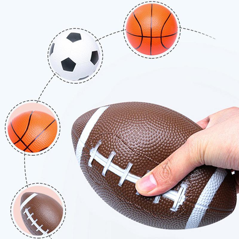 1/2/3PCS Mini Inflation Ball PVC Football Basketball Rugby Parent-kid Interaction Game Props Indoor Outdoor Sport Party Gift ZYF