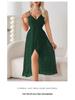 Elegantní noční košilka s V-výstřihem, otevřenými zády a bez rukávů