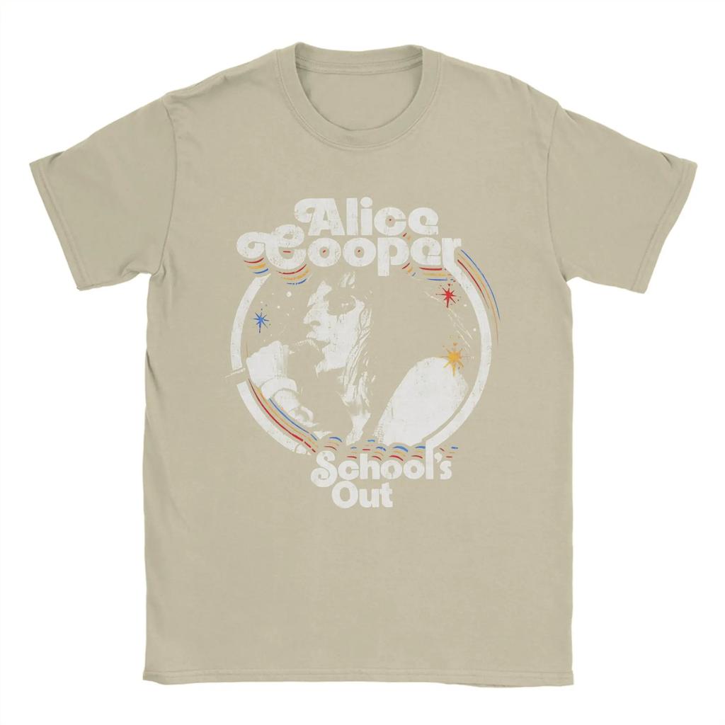 Alice Cooper Band T-Shirt Strand Freizeit T-Shirts Herren Baumwolle Rundhals S4XL Kleidung Kurzärmelige Vintage Oberteile