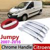 For Citroen Jumpy 2007~2016 2008 2009 Chrome Door Handle Cover Car Accessories Stickers Trim Set 2008 2009 2010 2013 2014 2015