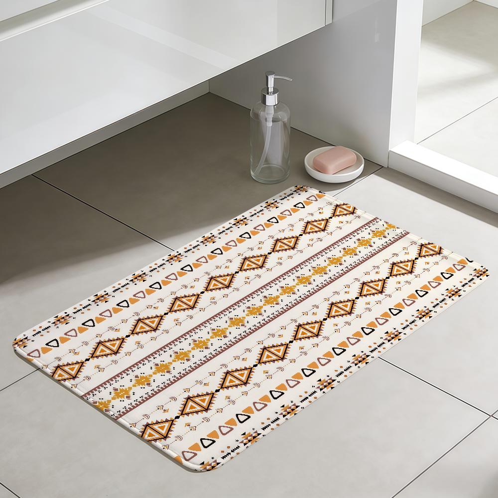 Bohemian Geometric Modern Ethnic Hogar Bedside Rug Kitchen Bath Floor Mat Hallway Balcony Carpet Entrance Doormat Decor Home