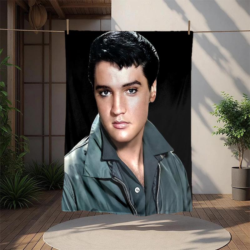 Elvis Flanelldecke Weich Warm Ganzjahresdecke, Design für Camping, Autoreisen, Wandern Sofa, Bett, Büro Perfektes Geschenk für Partys