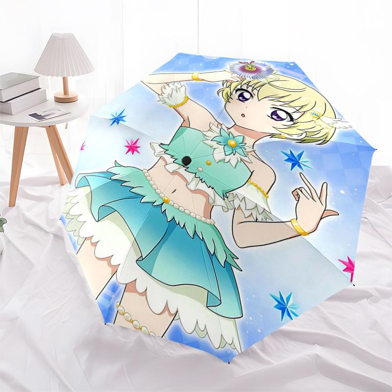 

1pc Pichi Pitch Outdoor Umbrella - Automatic Opening & Closing, Portable 3-Fold Design with Iron Frame for Festive Gifts, Travel, Daily Use, Perfect P