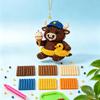 Yousheng 3D Beaded Animal Kit,Cute Tiny Highland Cow Beading Kit with Colorful Embroidery Beads And Instructions,Handmade Bead Art Craft for Beginners