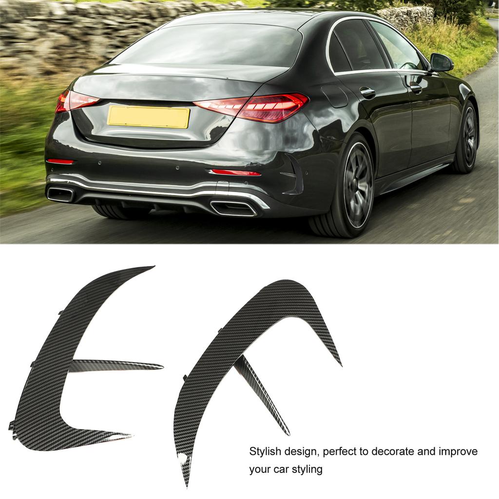 Rear Bumper Vent Cover Spoiler ABS Replacement for ‑ C‑Class W206 ‑Line 2021 and Up