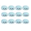 12Pcs Mini Resin Bun Figurines, Cute Smiling Face Food Ornament, Micro Simulation Steamed Bun Dollhouse Accessories for DIY Desktop Home Decor