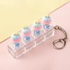 Cute Sticker DIY Button Squeeze Toy Keychain - Stress Relief Pendant