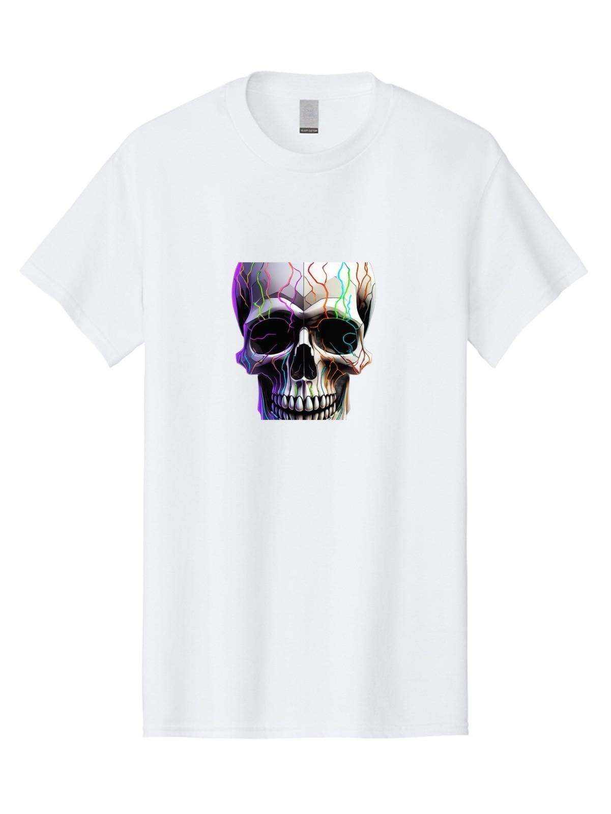Electric-Skull Mens Graphic Tee,100% Cotton,Casual Summer Wear S разноцветный