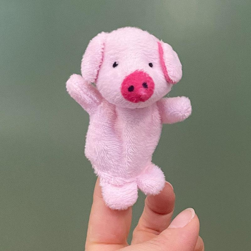 

Милый мультяшный набор пальчиковых кукол-животных - плюшевые куклы «Мышь и кролик» About 8cm