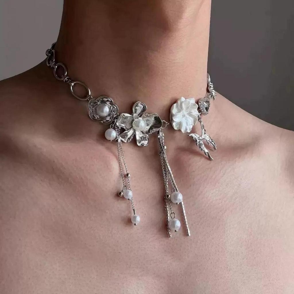 Starburst Double Layer Men's Necklace: Trendy, Light Luxury Hip Hop Style, Unisex Clavicle Chain