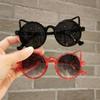 New Children Cat Ear Small Frame Round Sunglasses Brand Designer Fashion Sun Glasses Outdoor Shading for Girls Eyewear UV400