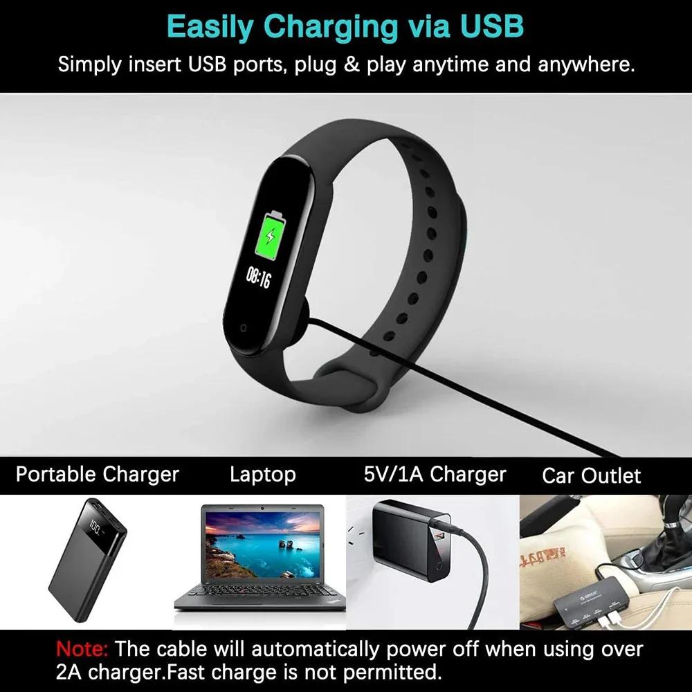 Magnetic Charger For Xiaomi Mi Band 8 7 6 5 4 3 USB Charging Cable For Redmi Watch 2 Charging Wire For Smart Bracelet Chargers