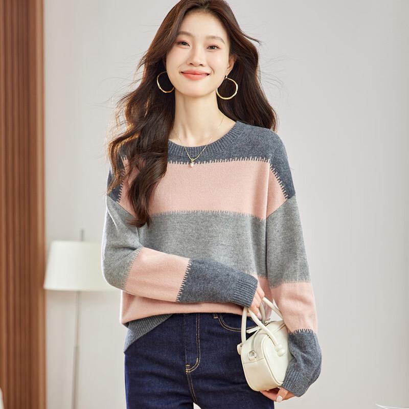 Srcr Women's 100% Wool Loose Knit Sweater