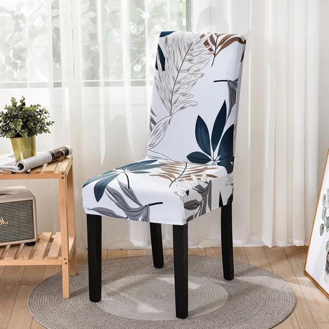New Geometric Dining Chair Cover Spandex Elastic Chair Slipcover Case Stretch Chair Covers for Wedding Hotel Banquet Dining Room