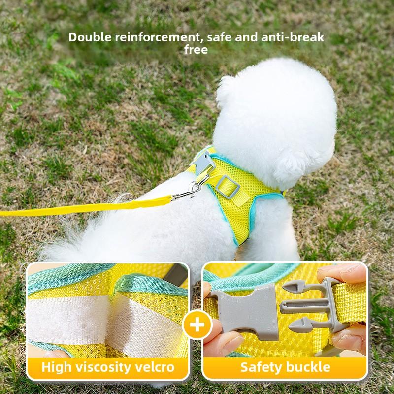 Dog Four Seasons Breathable Funny Three-dimensional Accessories Big Eyes Cute Vest Type Pet Leash Walking Dog Rope Walking Cat Rope