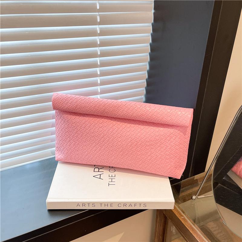 Frühling und Sommer neu schlicht einfarbig hochwertige Textur Temperament städtische Business-Pendler Damen-Clutch-Tasche hoher Wert