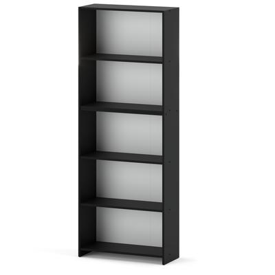 Office Bookshelf Black 70 CM 5 Shelves Binders Toys Loft