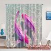 2pcs   2D FLAT PRINTING Curtains (Without Rod) Pink Koi Duo(1) Minimalist Modern Curtains Fabric Curtains Outdoor Decorations for