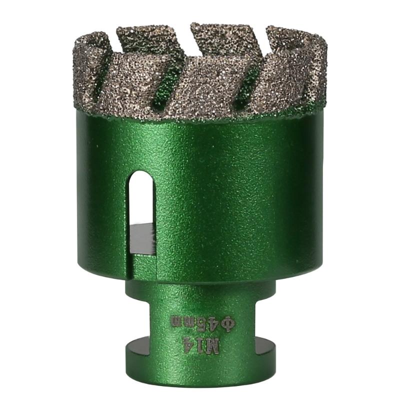 652F M14 Threaded Brazed Hole Cutter Tool For Ceramic Tile Marble Glass With Diamantine Coating And High Speed Cutting 6-50mm