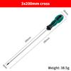 1 Piece Green Rubber Handle Magnetic Screwdriver Long Slotted  Screwdriver Installation And Disassembly Repair Tool