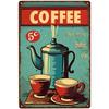 Vintage Coffee Metal Tin Sign Plaque Plate Retro Wall Art Poster For Cafe Bar Pub Kitchen Man Cave Club Iron Painting Decoration