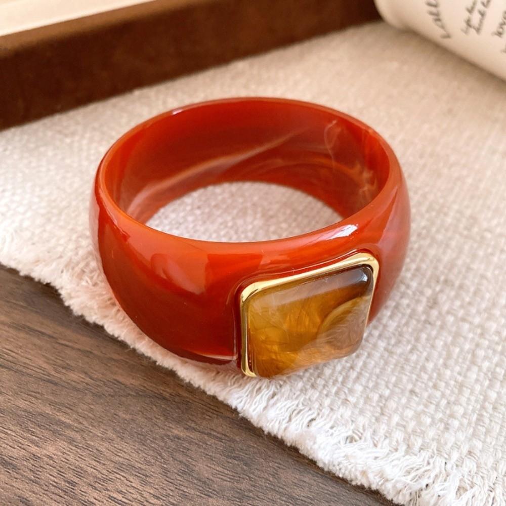 Smudging Irregular Wide Bracelet Bohemian Retro Hand Ring Temperament Acrylic Bangle Women
