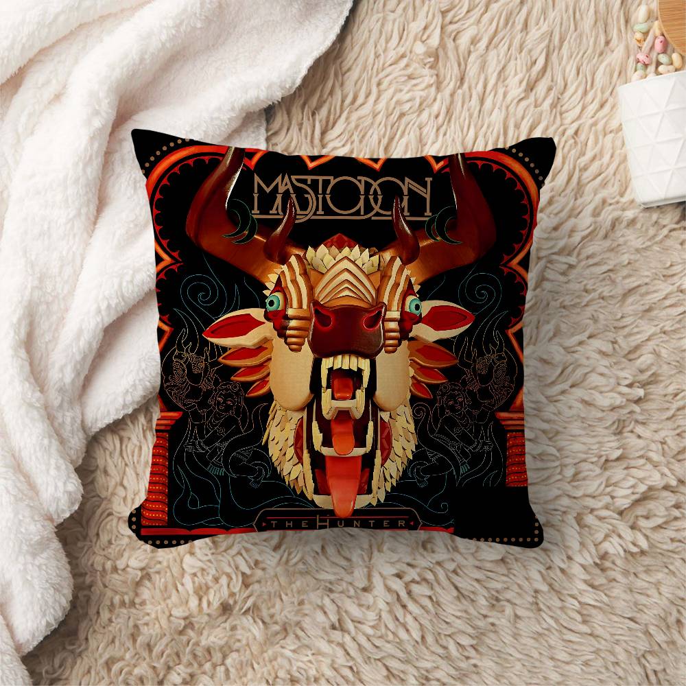 Band Mastodon Leviathan Cushion Cover Pillowcase Upholstery Sofa Throw Pillow Home Decor Pillowcas