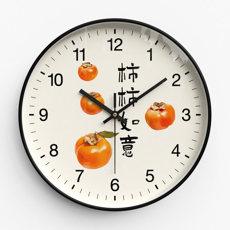 

Настенные часы Настенные часы в новом китайском стиле Гостиная Модные домашние часы Спальня Ультра-тихие кварцевые часы 8 дюймов 20 см 8 inches