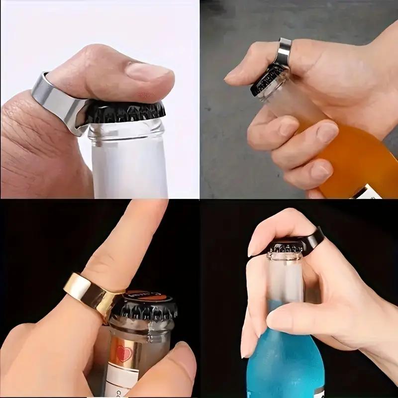 1PCS Creative Stainless Steel Ring Bottle Opener Beer Bottle Opener Finger Ring Bottle Opener Bar Beer Opener
