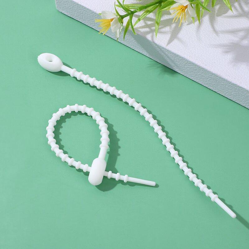 12cm Multicolor Silicone Cable Ties Reusable Adjustable Wire Organizer Straps Durable Cord Management Holders for Home Office Computer Cable Storage