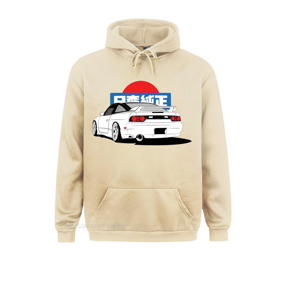 Men Elegant Hoodie S13 JDM Harajuku Hoodies Long Sleeve Custom Print Guy Tall Sportswear Purified Cotton Soft Round Neck