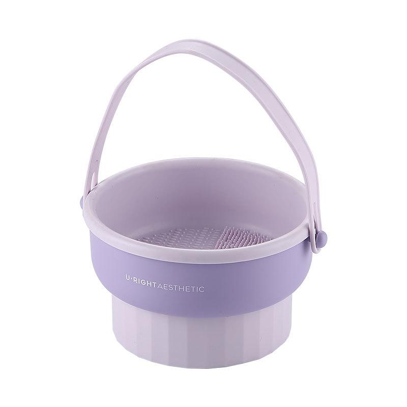 Makeup Brush Cleaning Box Silicone Beauty Egg Cleaning Magic Tool Set Beauty Washing Bowl Storage Box Powder Puff Drying Rack