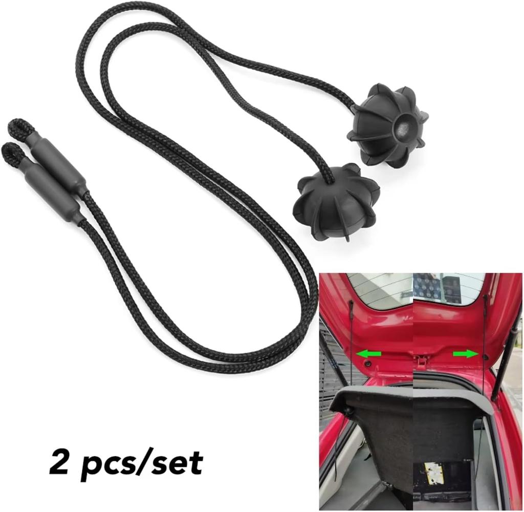 Compatible with Hyundai for Kona for Eon for Accent 2pcs Car Parcel Shelf Cords Rear Trunk Storage Tray Tie Strap String Interior Part Car Parcel