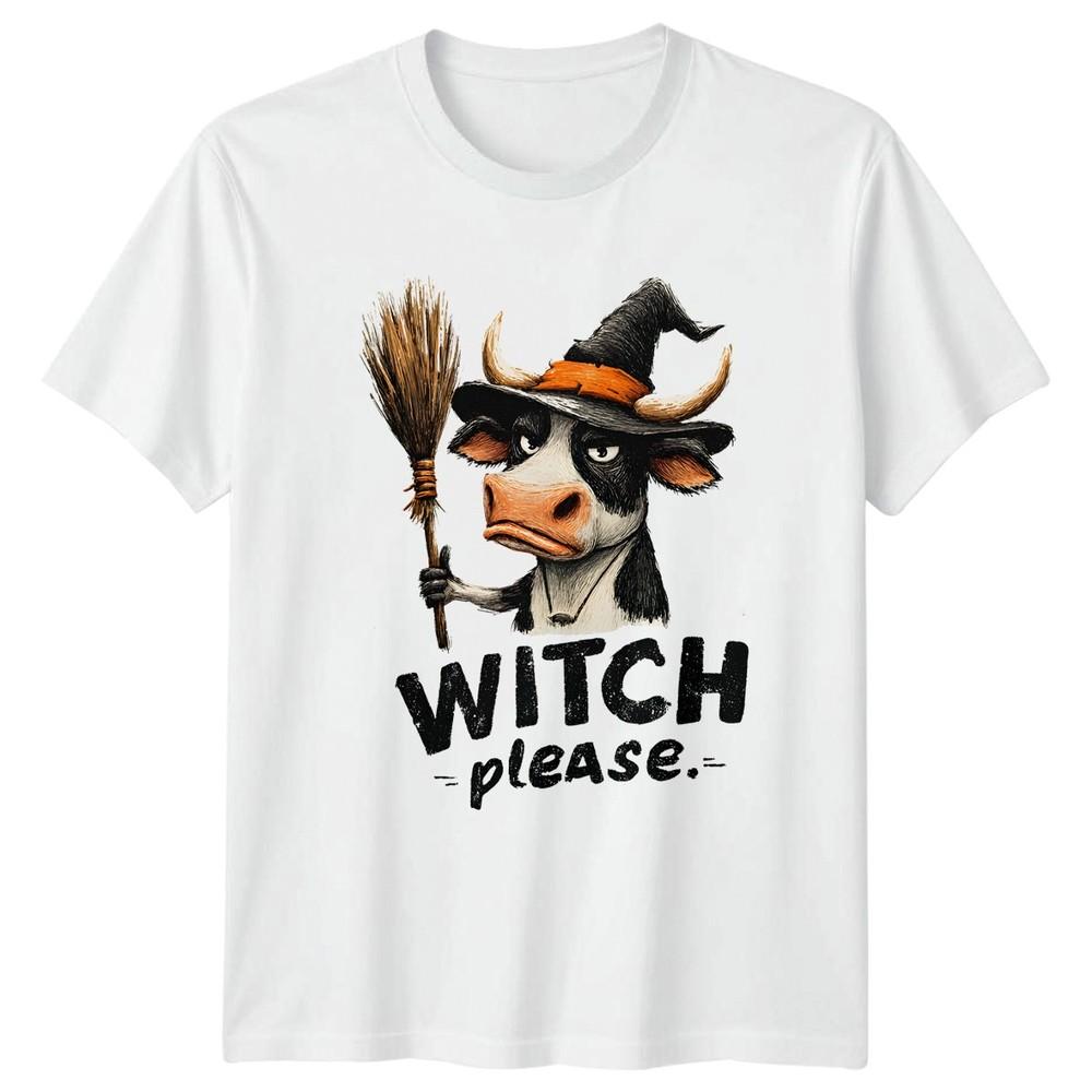 Witch Please TShirt Funny Cow Halloween Gift For Him And Her