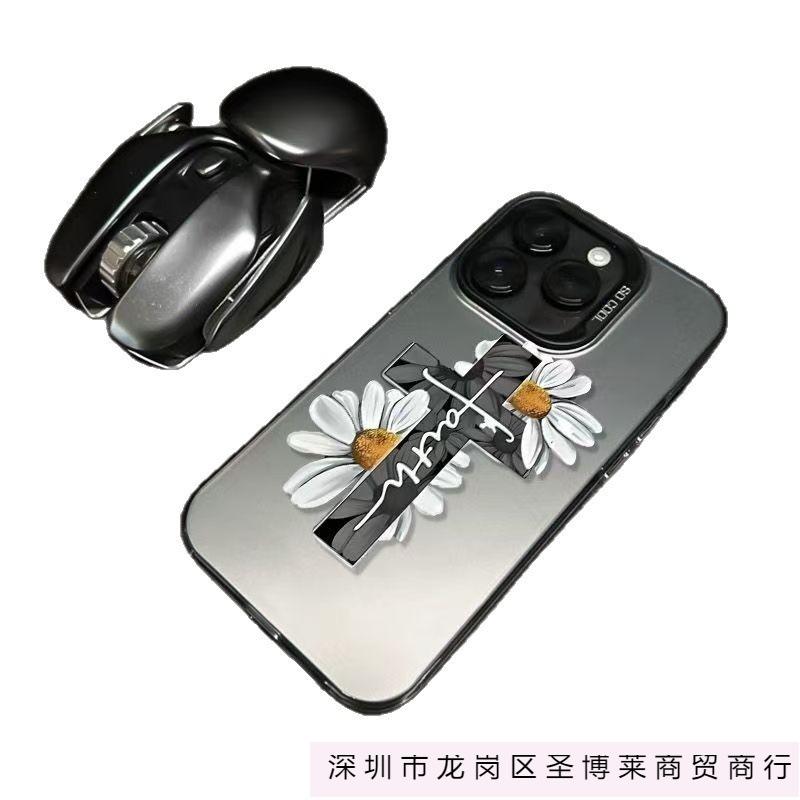 Chrysanthemum Cross Color Silver Case for Apple 16/15/14 Pro Mobile Phone Case 15promax13/12/11X
