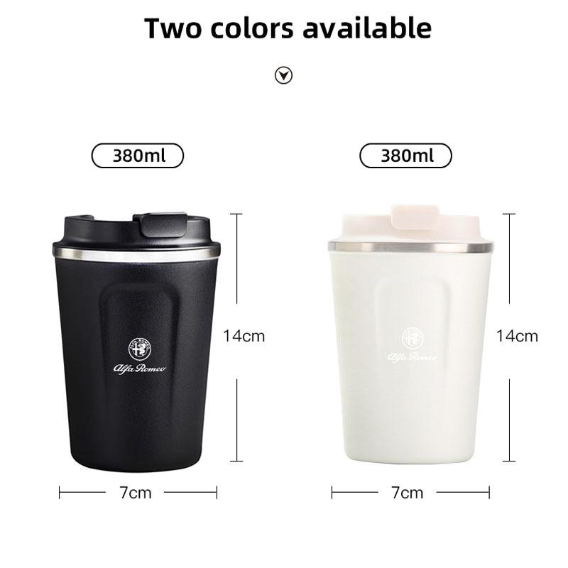 Car Coffee Cup 304 Stainless Steel Thermos cafe Mug Auto Interiors For Alfa Romeo 4C 159 166 Spider Giulia Giulietta 156 147 GT