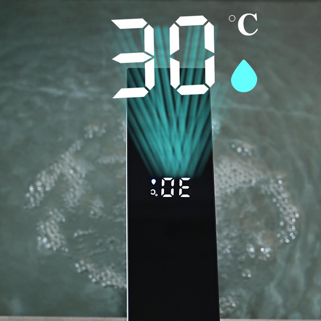 LED Washbasin Faucet with Digital Temperature Display Hot & Cold Water Mixer Tap LED Display Bathroom Sink Faucet