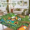 Crystal Velvet Square Rug Custom NameAmazing World of Gumball Pattern Non Slip Home Floor Decor Rug