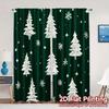 2pcs,Curtains Christmas Trees Snowflakes_b (3) Modern Print Curtains Polyester Easy Install Curtains Outdoor Decorations Ldeal